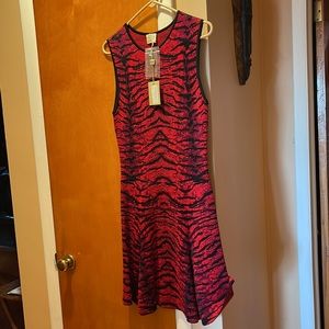 Torn by Ronny Kobo Tiger Jacquard Knit Dress - BodyCon - size Large